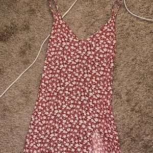 Reformation marlowe Mini red floral dress